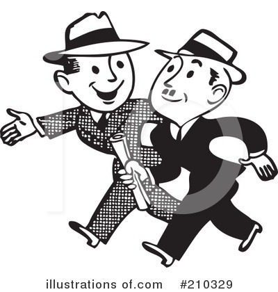 Royalty-Free (RF) Businessman Clipart Illustration by BestVector - Stock Sample #210329