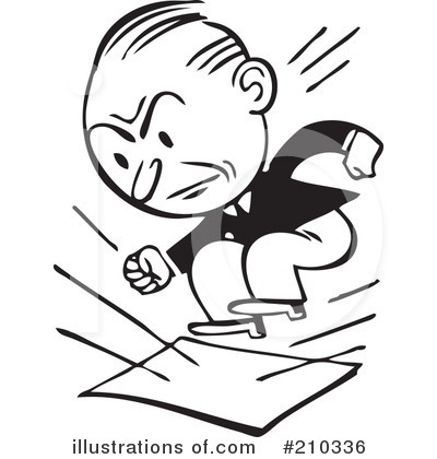 Royalty-Free (RF) Businessman Clipart Illustration by BestVector - Stock Sample #210336