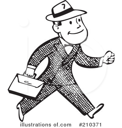 Royalty-Free (RF) Businessman Clipart Illustration by BestVector - Stock Sample #210371