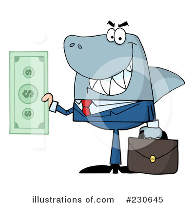 Shark Businessman Clipart #230645 by Hit Toon