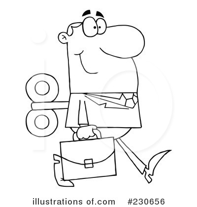 Royalty-Free (RF) Businessman Clipart Illustration by Hit Toon - Stock Sample #230656
