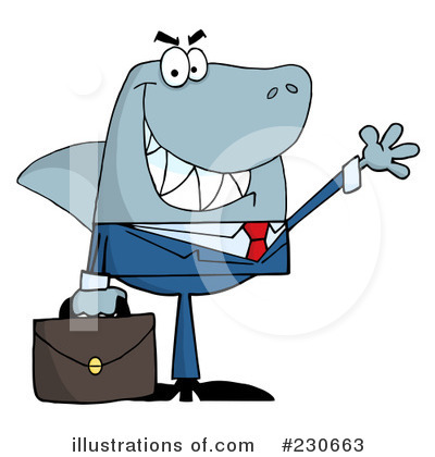 Shark Businessman Clipart #230663 by Hit Toon