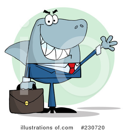 Shark Businessman Clipart #230720 by Hit Toon