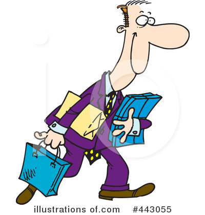 Royalty-Free (RF) Businessman Clipart Illustration by toonaday - Stock Sample #443055