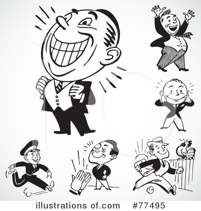 Royalty-Free (RF) Businessman Clipart Illustration by BestVector - Stock Sample #77495