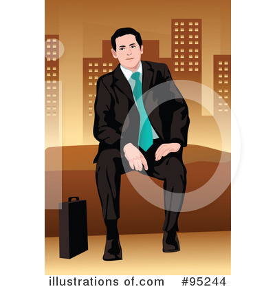 Royalty-Free (RF) Businessman Clipart Illustration by mayawizard101 - Stock Sample #95244