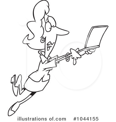 Royalty-Free (RF) Businesswoman Clipart Illustration by toonaday - Stock Sample #1044155