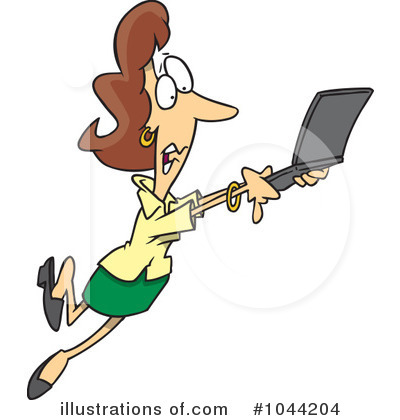 Royalty-Free (RF) Businesswoman Clipart Illustration by toonaday - Stock Sample #1044204