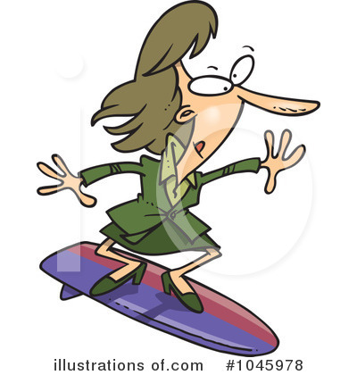 Surfing Clipart #1045978 by toonaday