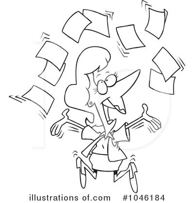 Royalty-Free (RF) Businesswoman Clipart Illustration by toonaday - Stock Sample #1046184