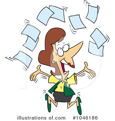 Royalty-Free (RF) Businesswoman Clipart Illustration by toonaday - Stock Sample #1046186
