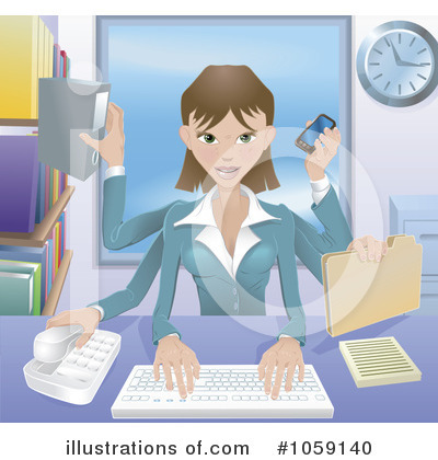 Royalty-Free (RF) Businesswoman Clipart Illustration by AtStockIllustration - Stock Sample #1059140