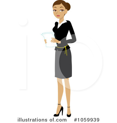 Royalty-Free (RF) Businesswoman Clipart Illustration by Rosie Piter - Stock Sample #1059939