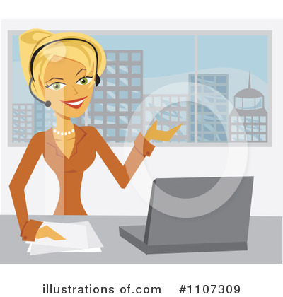 Royalty-Free (RF) Businesswoman Clipart Illustration by Amanda Kate - Stock Sample #1107309