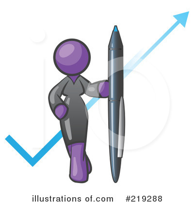 Royalty-Free (RF) Businesswoman Clipart Illustration by Leo Blanchette - Stock Sample #219288