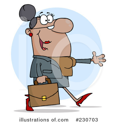 Royalty-Free (RF) Businesswoman Clipart Illustration by Hit Toon - Stock Sample #230703