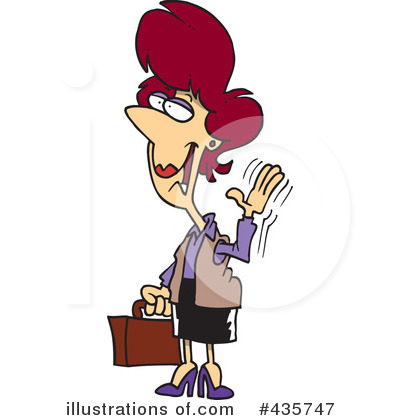 Royalty-Free (RF) Businesswoman Clipart Illustration by toonaday - Stock Sample #435747