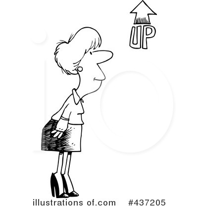 Royalty-Free (RF) Businesswoman Clipart Illustration by toonaday - Stock Sample #437205