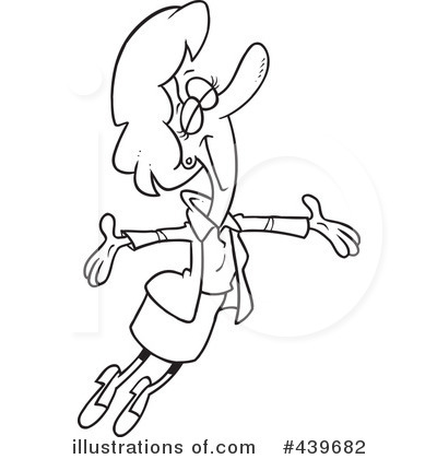 Royalty-Free (RF) Businesswoman Clipart Illustration by toonaday - Stock Sample #439682