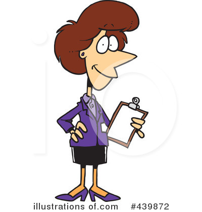 Royalty-Free (RF) Businesswoman Clipart Illustration by toonaday - Stock Sample #439872