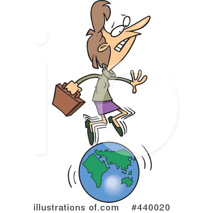 Royalty-Free (RF) Businesswoman Clipart Illustration by toonaday - Stock Sample #440020