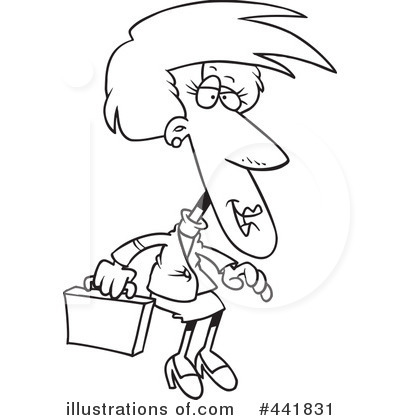 Royalty-Free (RF) Businesswoman Clipart Illustration by toonaday - Stock Sample #441831