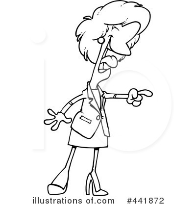 Royalty-Free (RF) Businesswoman Clipart Illustration by toonaday - Stock Sample #441872