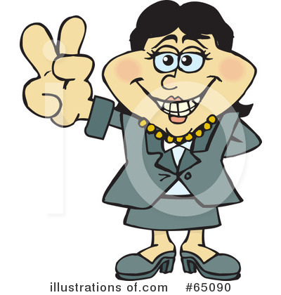 Businesswoman Clipart #65090 by Dennis Holmes Designs