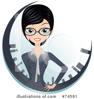 Royalty-Free (RF) Businesswoman Clipart Illustration by Melisende Vector - Stock Sample #74591