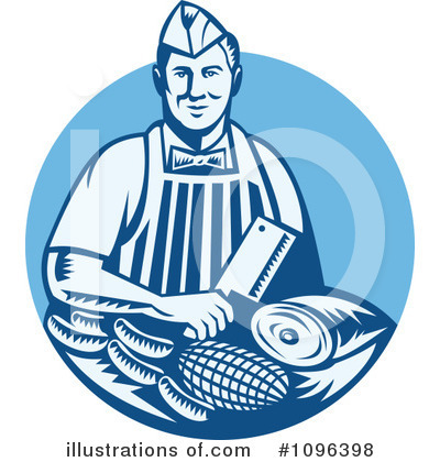 Royalty-Free (RF) Butcher Clipart Illustration by patrimonio - Stock Sample #1096398