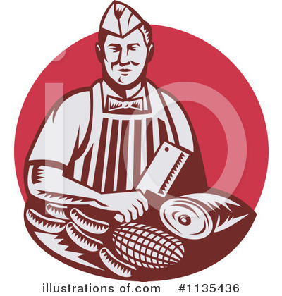 Royalty-Free (RF) Butcher Clipart Illustration by patrimonio - Stock Sample #1135436