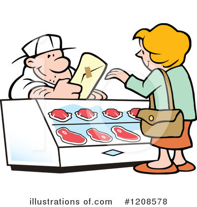 Royalty-Free (RF) Butcher Clipart Illustration by Johnny Sajem - Stock Sample #1208578