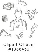 Butcher Clipart #1388469 by Vector Tradition SM