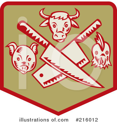 Royalty-Free (RF) Butcher Clipart Illustration by patrimonio - Stock Sample #216012