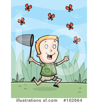 Chasing Butterflies Clipart #102664 by Cory Thoman