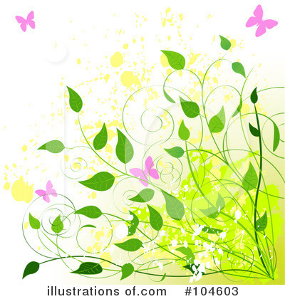 Royalty-Free (RF) Butterflies Clipart Illustration by Pushkin - Stock Sample #104603