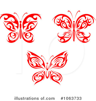 Royalty-Free (RF) Butterflies Clipart Illustration by Vector Tradition SM - Stock Sample #1063733
