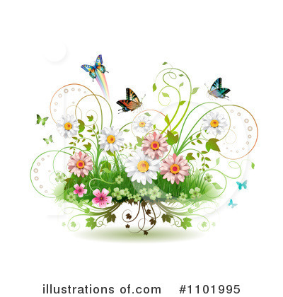 Floral Background Clipart #1101995 by merlinul