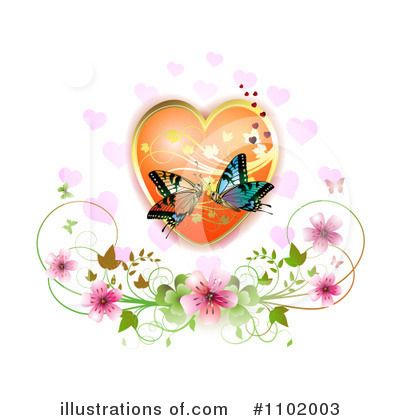 Royalty-Free (RF) Butterflies Clipart Illustration by merlinul - Stock Sample #1102003