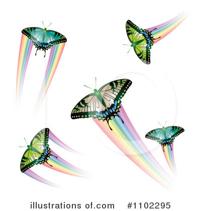 Royalty-Free (RF) Butterflies Clipart Illustration by merlinul - Stock Sample #1102295