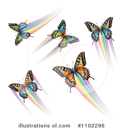 Royalty-Free (RF) Butterflies Clipart Illustration by merlinul - Stock Sample #1102296