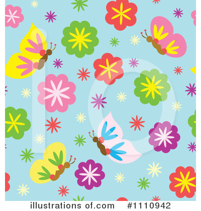 Royalty-Free (RF) Butterflies Clipart Illustration by Cherie Reve - Stock Sample #1110942