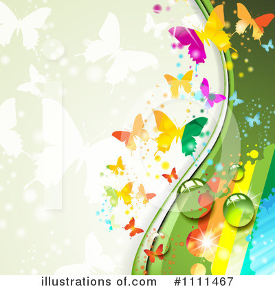 Royalty-Free (RF) Butterflies Clipart Illustration by merlinul - Stock Sample #1111467