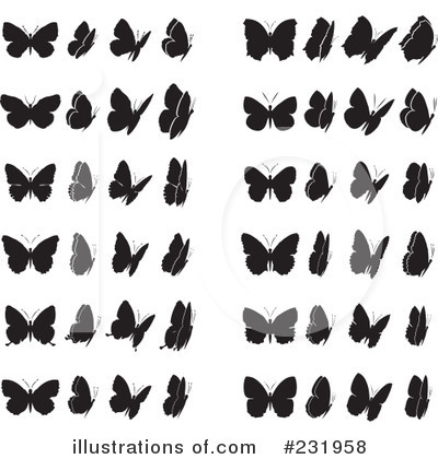 Royalty-Free (RF) Butterflies Clipart Illustration by Frisko - Stock Sample #231958