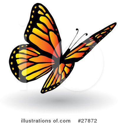 Royalty-Free (RF) Butterflies Clipart Illustration by KJ Pargeter - Stock Sample #27872