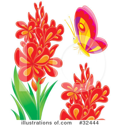 Royalty-Free (RF) Butterflies Clipart Illustration by Alex Bannykh - Stock Sample #32444