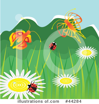 Royalty-Free (RF) Butterflies Clipart Illustration by kaycee - Stock Sample #44284
