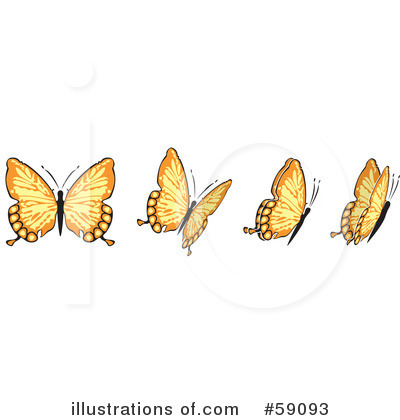 Royalty-Free (RF) Butterflies Clipart Illustration by Frisko - Stock Sample #59093