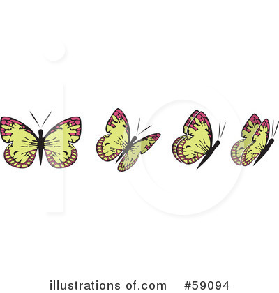Royalty-Free (RF) Butterflies Clipart Illustration by Frisko - Stock Sample #59094