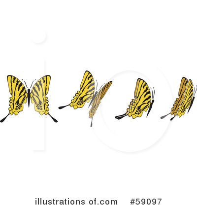 Royalty-Free (RF) Butterflies Clipart Illustration by Frisko - Stock Sample #59097